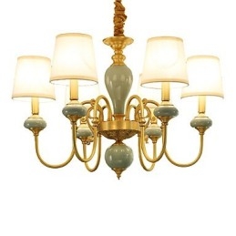 Candelabru Tradițional Clasic Country Alamă Caracteristică pentru Mini Style Metal 6 Becuri