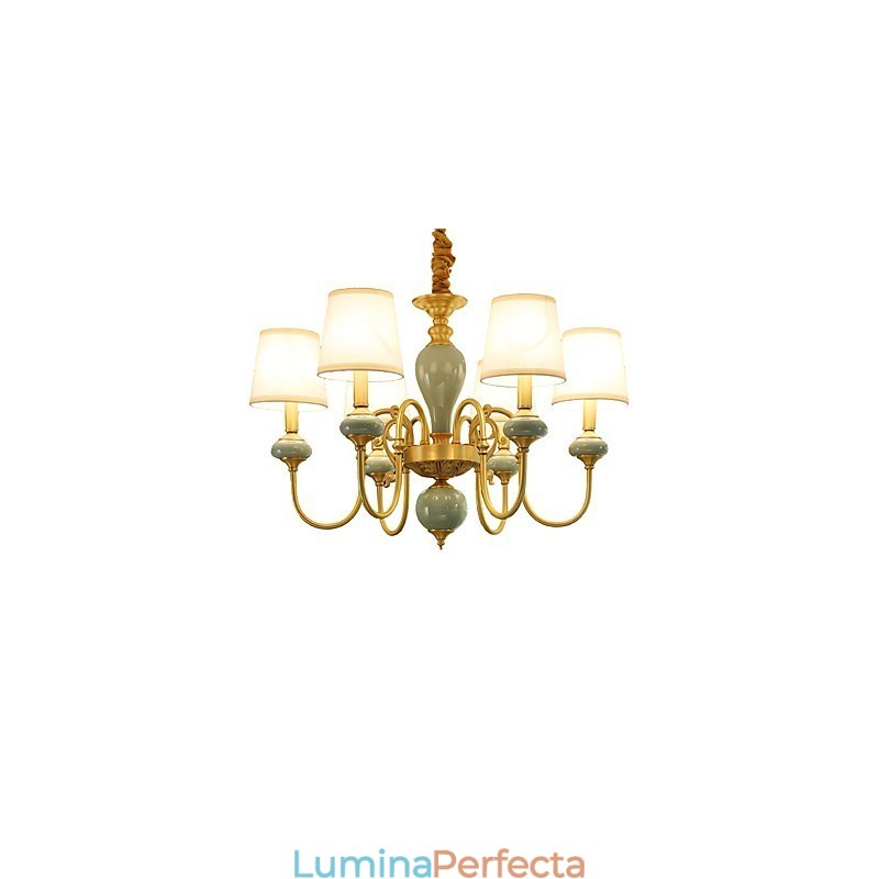 Candelabru Tradițional Clasic Country Alamă Caracteristică pentru Mini Style Metal 6 Becuri