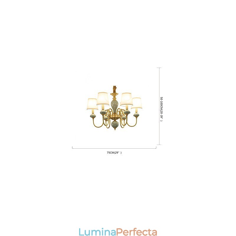 Candelabru Tradițional Clasic Country Alamă Caracteristică pentru Mini Style Metal 6 Becuri