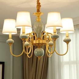 Candelabru Tradițional Clasic Country Alamă Caracteristică pentru Mini Style Metal 6 Becuri