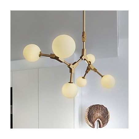 Caracteristică tradițională de pictură clasică pentru lumina suspendată din lemn de bambus în stil mini