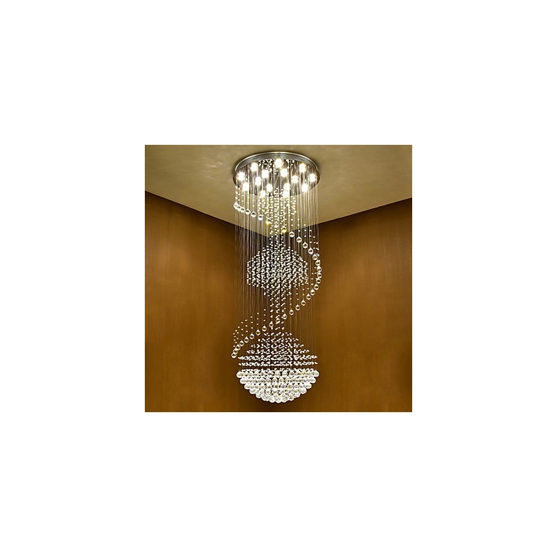Lumină suspendată de tavan modernă din cristal Candelabru de interior, iluminat suspendat pentru casă Corpuri de iluminat