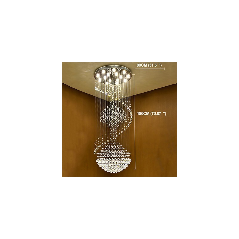 Lumină suspendată de tavan modernă din cristal Candelabru de interior, iluminat suspendat pentru casă Corpuri de iluminat