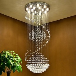 Lumină suspendată de tavan modernă din cristal Candelabru de interior, iluminat suspendat pentru casă Corpuri de iluminat