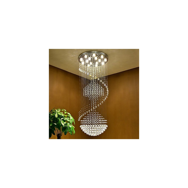 Lumină suspendată de tavan modernă din cristal Candelabru de interior, iluminat suspendat pentru casă Corpuri de iluminat
