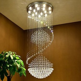 Lumină suspendată de tavan modernă din cristal Candelabru de interior, iluminat suspendat pentru casă Corpuri de iluminat