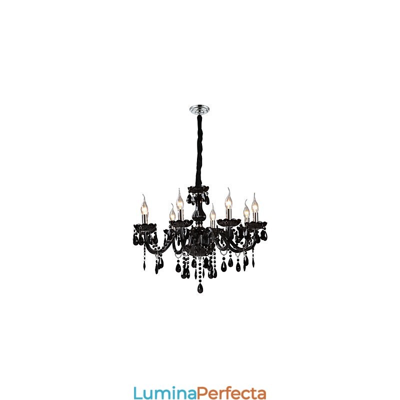 Caracteristică modernă și contemporană galvanizată pentru candelabru din sticlă de cristal