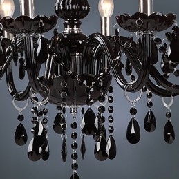 Caracteristică modernă și contemporană galvanizată pentru candelabru din sticlă de cristal