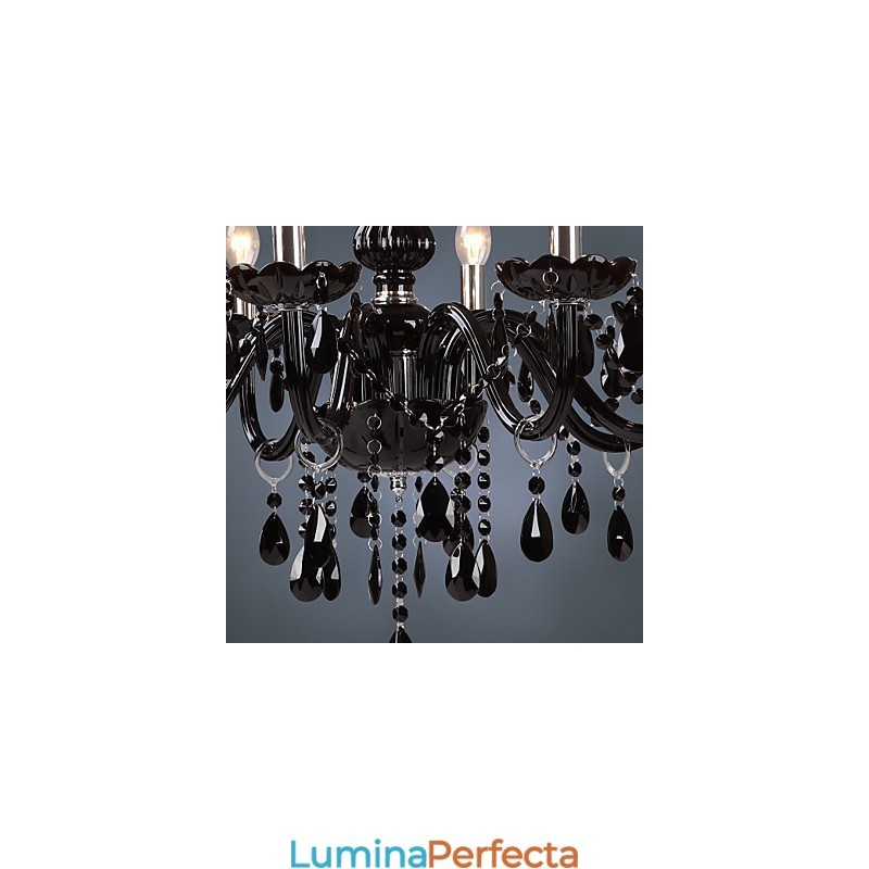 Caracteristică modernă și contemporană galvanizată pentru candelabru din sticlă de cristal