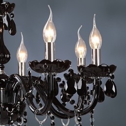 Caracteristică modernă și contemporană galvanizată pentru candelabru din sticlă de cristal