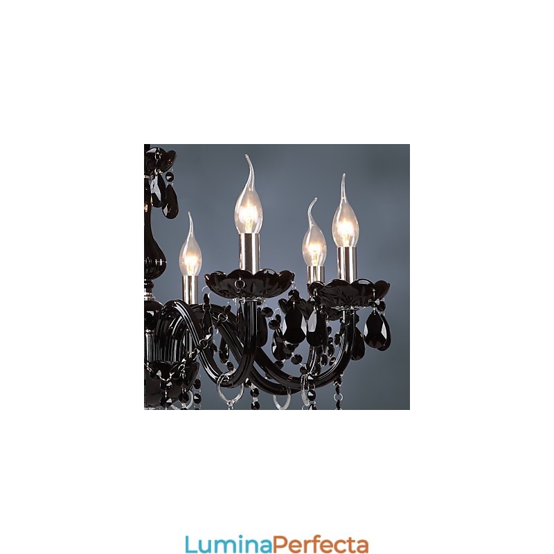 Caracteristică modernă și contemporană galvanizată pentru candelabru din sticlă de cristal