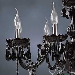 Caracteristică modernă și contemporană galvanizată pentru candelabru din sticlă de cristal