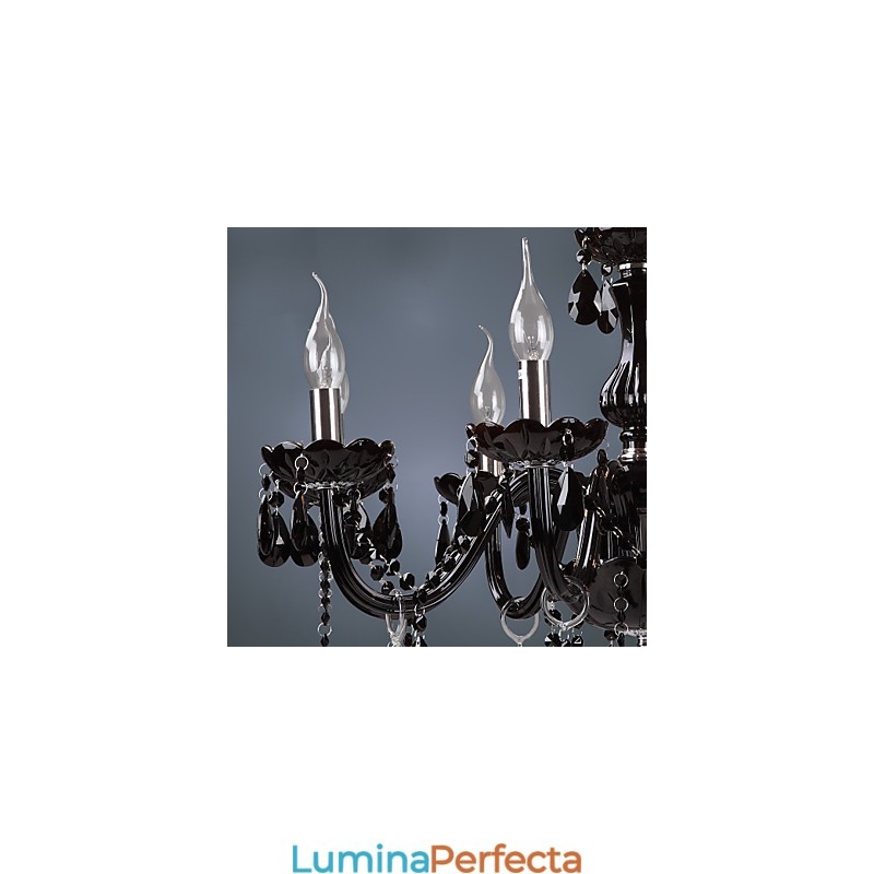 Caracteristică modernă și contemporană galvanizată pentru candelabru din sticlă de cristal