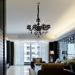 Caracteristică modernă și contemporană galvanizată pentru candelabru din sticlă de cristal