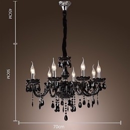 Caracteristică modernă și contemporană galvanizată pentru candelabru din sticlă de cristal
