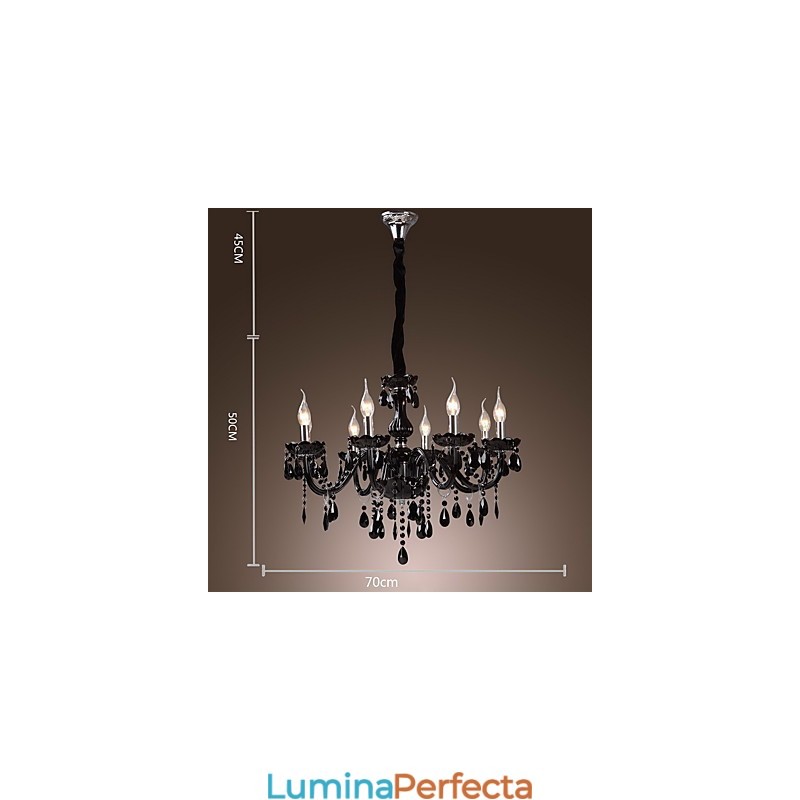 Caracteristică modernă și contemporană galvanizată pentru candelabru din sticlă de cristal