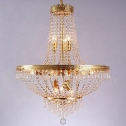 Caracteristică tradițională clasică galvanizată pentru candelabru din metal cu 9 becuri în stil mini de cristal