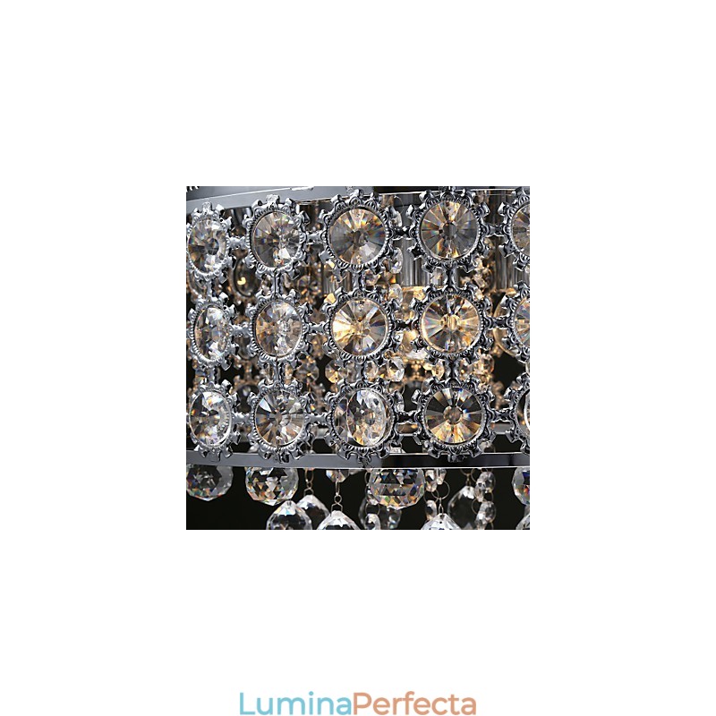 Candelabru din Cristal Transparent Floarea Soarelui cu 4 Lumini