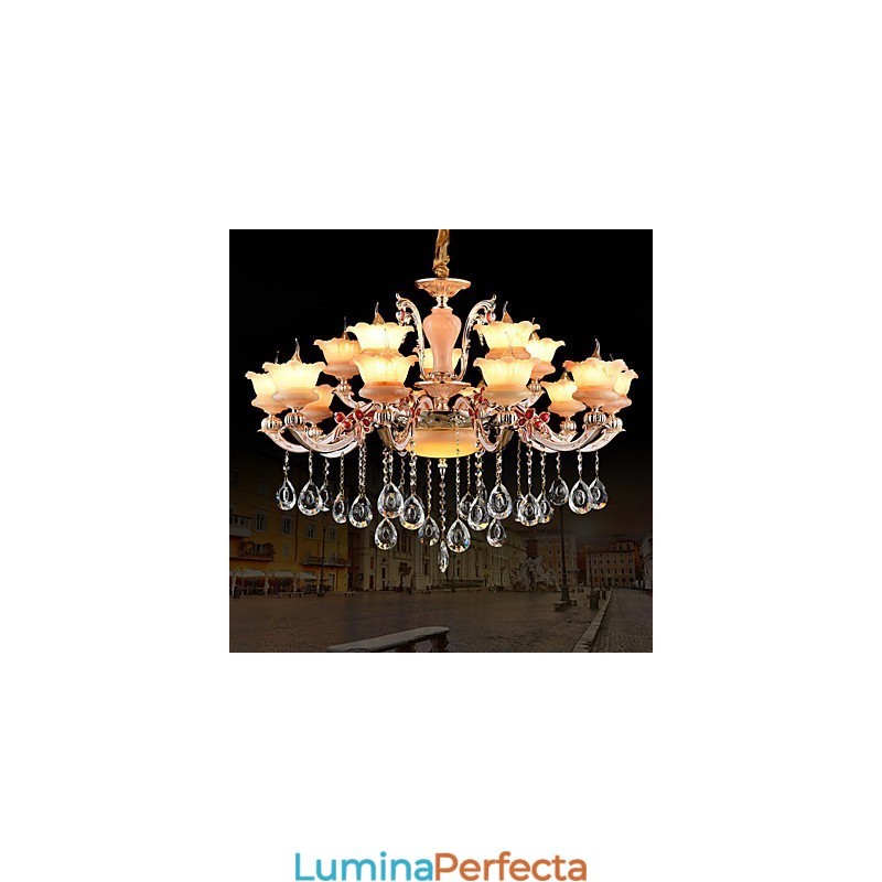 Lampă suspendată Din aliaj de zinc Caracteristică pentru Crystal Mini Style Metal Interior Magazine 15 Becuri