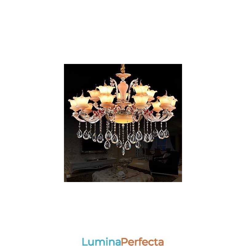 Lampă suspendată Din aliaj de zinc Caracteristică pentru Crystal Mini Style Metal Interior Magazine 15 Becuri