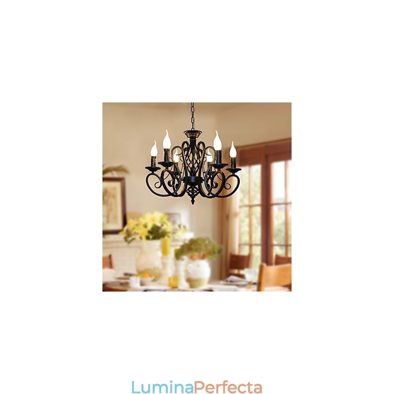 Candelabru în stil european Lumini de sufragerie Originalitate simplă Lumânări inovatoare 6 lumini