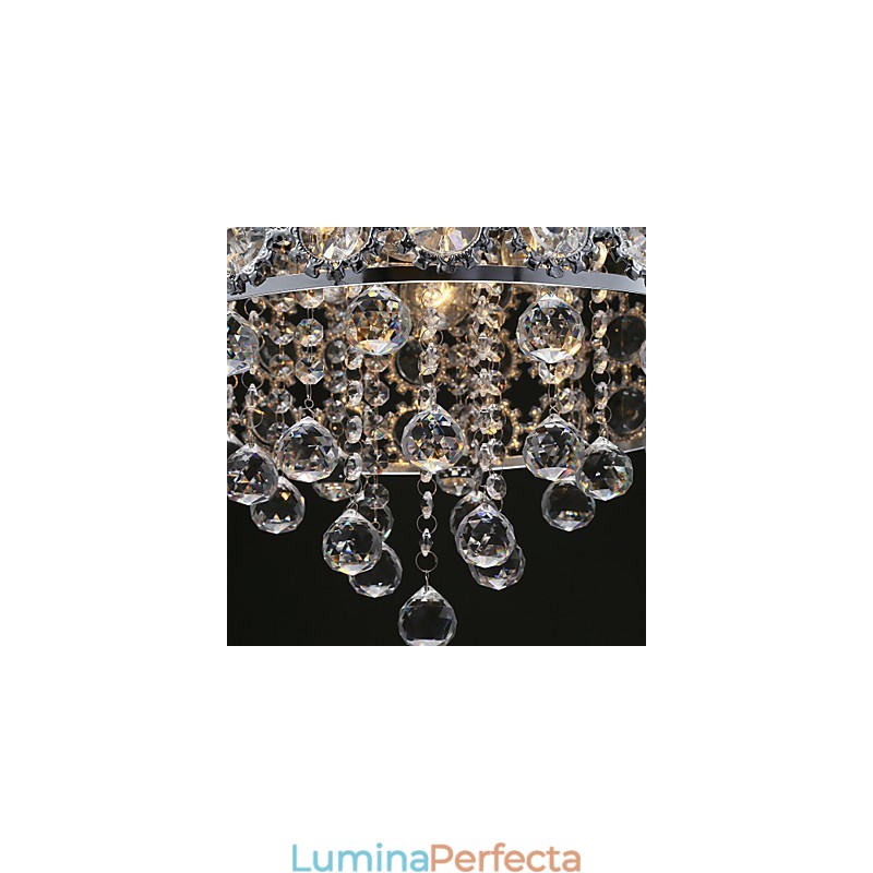 Candelabru din Cristal Transparent Floarea Soarelui cu 4 Lumini