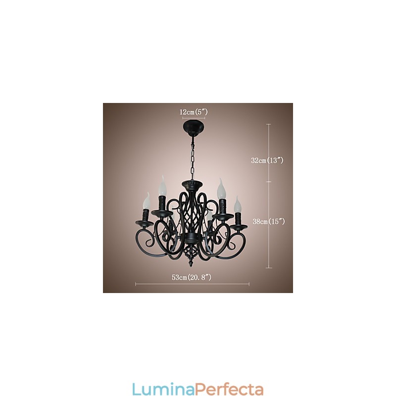 Candelabru în stil european Lumini de sufragerie Originalitate simplă Lumânări inovatoare 6 lumini