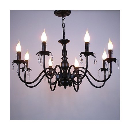 Lampă de lumânare de cristal în stil european Lampă Magazin de îmbrăcăminte Lămpi și felinare Proiect de decorare Droplight