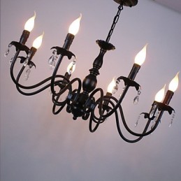 Lampă de lumânare de cristal în stil european Lampă Magazin de îmbrăcăminte Lămpi și felinare Proiect de decorare Droplight