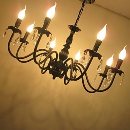 Lampă de lumânare de cristal în stil european Lampă Magazin de îmbrăcăminte Lămpi și felinare Proiect de decorare Droplight