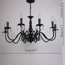Lampă de lumânare de cristal în stil european Lampă Magazin de îmbrăcăminte Lămpi și felinare Proiect de decorare Droplight