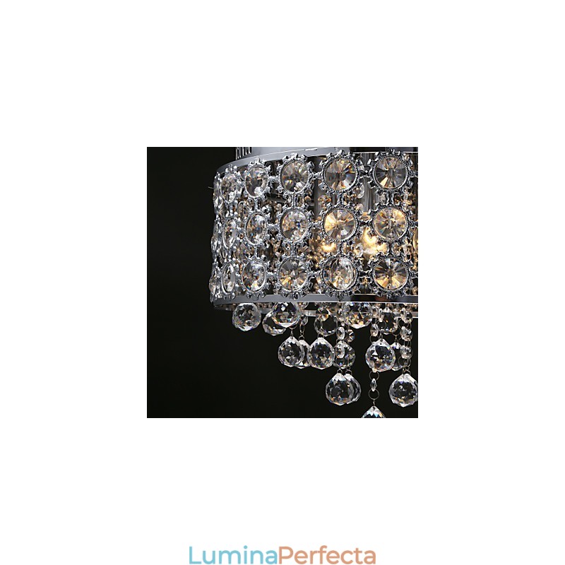 Candelabru din Cristal Transparent Floarea Soarelui cu 4 Lumini