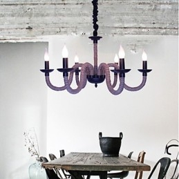 Loft Industrial Wind Vintage Fier Lămpi Magazine Candelabru Funie Candelabru Lumini