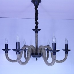 Loft Industrial Wind Vintage Fier Lămpi Magazine Candelabru Funie Candelabru Lumini