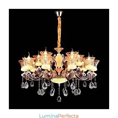 Lampă suspendată Din aliaj de zinc Caracteristică pentru Crystal Mini Style Metal Interior Magazine 15 Becuri