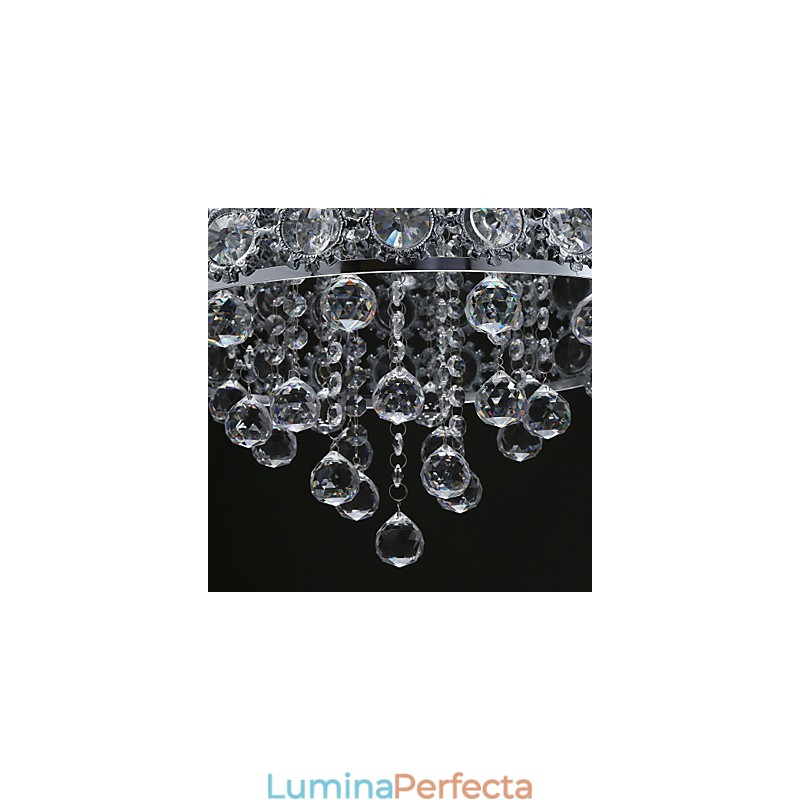 Candelabru din Cristal Transparent Floarea Soarelui cu 4 Lumini