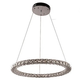 Lumină suspendată din cristal cu inel modern Candelabru din cristal modern Plafoniere Corpuri pentru lămpi de interior reglabile cu telecomandă