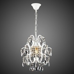 Candelabru pentru pictură din fier cu lampă modernă din cristal transparent