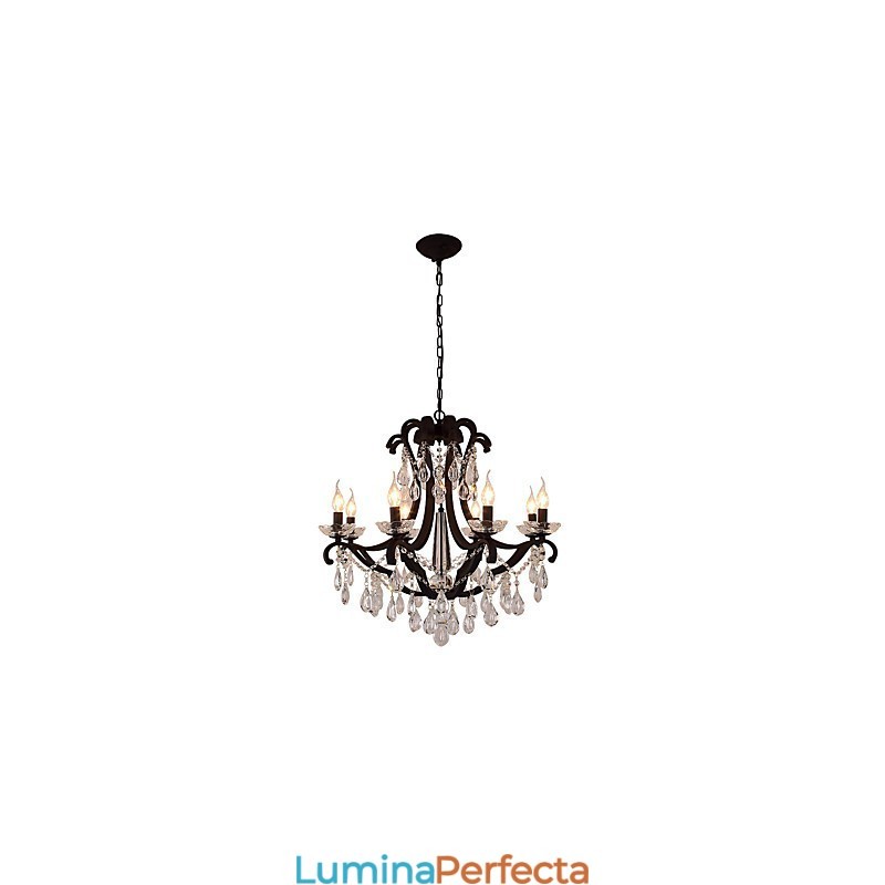 Candelabru de cristal cu 8 lumini Modern Contemporan Tradițional Clasic Rustic Lodge Vintage Retro Lantern Tambur Pictură de țară
