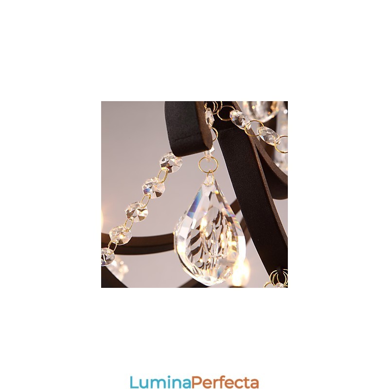 Candelabru de cristal cu 8 lumini Modern Contemporan Tradițional Clasic Rustic Lodge Vintage Retro Lantern Tambur Pictură de țară