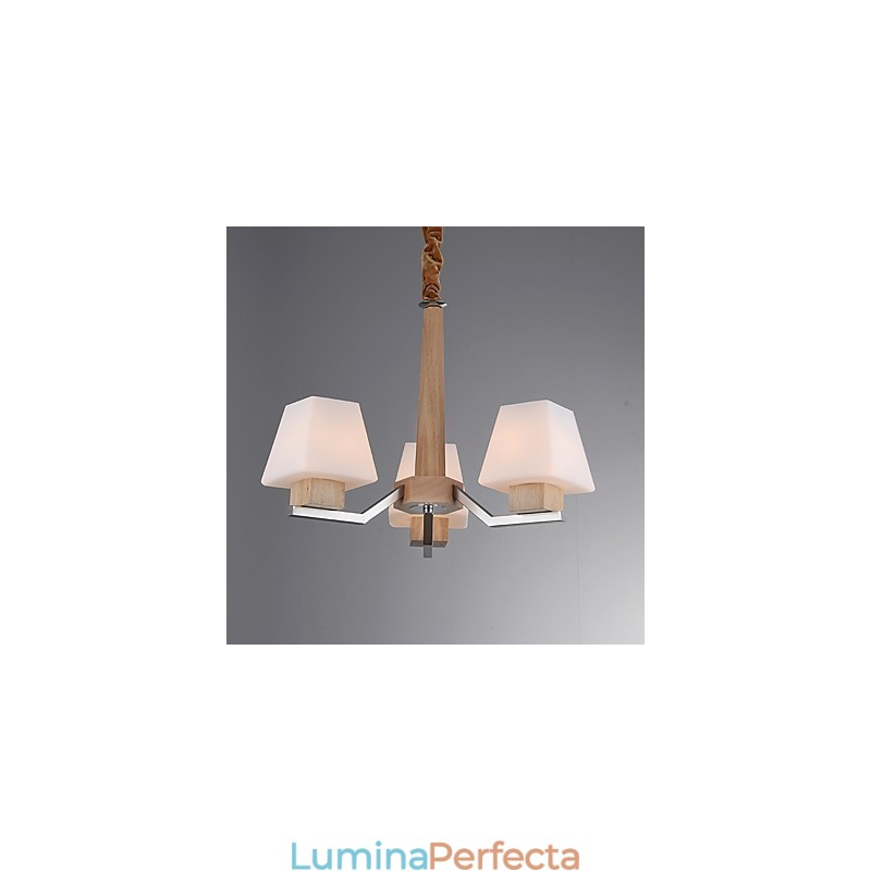 Caracteristică modernă și contemporană galvanizată pentru candelabru din lemn de bambus