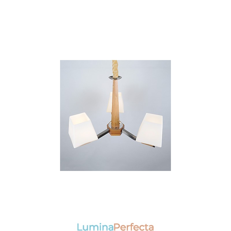 Caracteristică modernă și contemporană galvanizată pentru candelabru din lemn de bambus