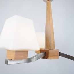 Caracteristică modernă și contemporană galvanizată pentru candelabru din lemn de bambus
