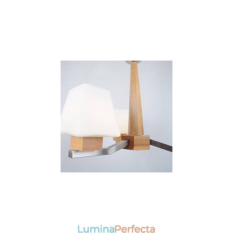 Caracteristică modernă și contemporană galvanizată pentru candelabru din lemn de bambus