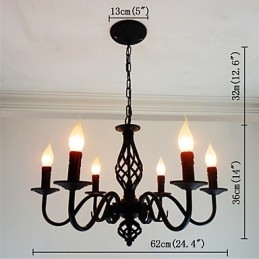 Artistic Chic & Modern Altele Caracteristică pentru Candelabru metal cu 6 becuri în interior