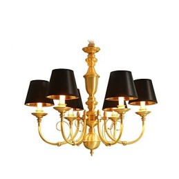 Candelabru Tradițional Clasic Country Alamă Caracteristică pentru Mini Style Metal 6 Becuri