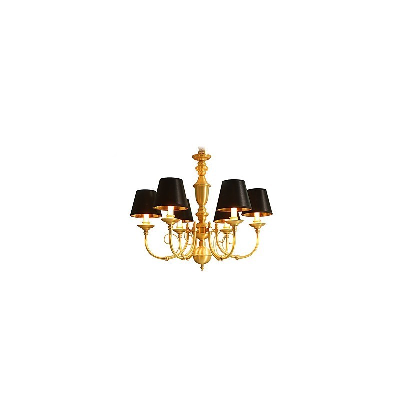 Candelabru Tradițional Clasic Country Alamă Caracteristică pentru Mini Style Metal 6 Becuri