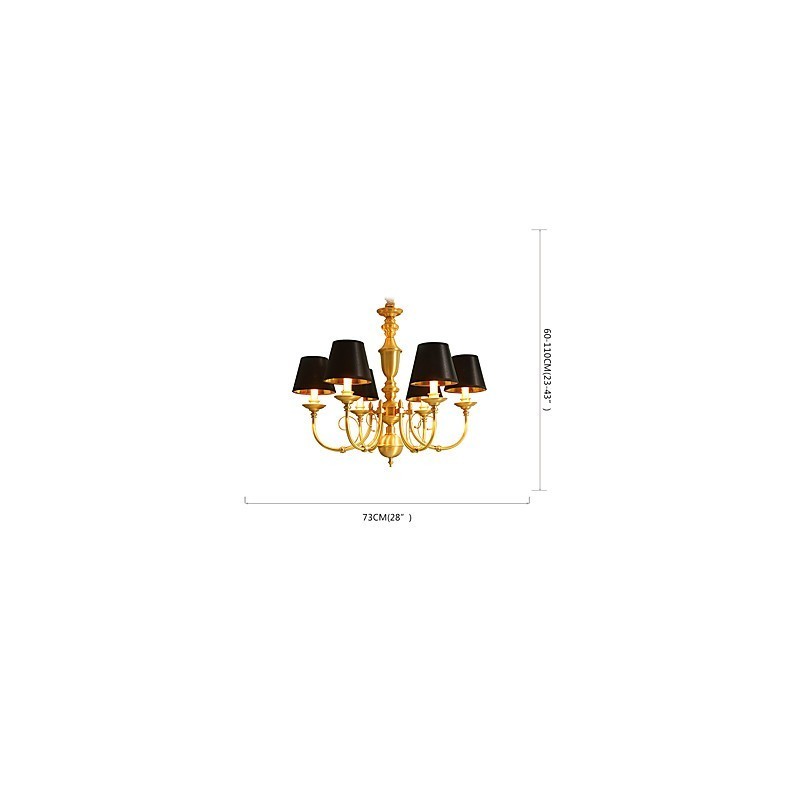 Candelabru Tradițional Clasic Country Alamă Caracteristică pentru Mini Style Metal 6 Becuri