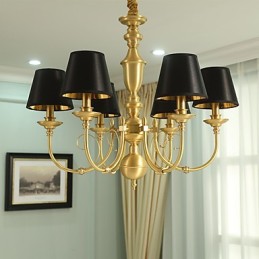 Candelabru Tradițional Clasic Country Alamă Caracteristică pentru Mini Style Metal 6 Becuri