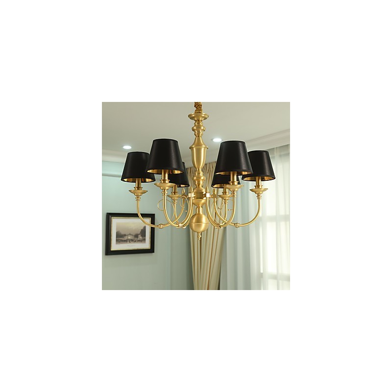 Candelabru Tradițional Clasic Country Alamă Caracteristică pentru Mini Style Metal 6 Becuri